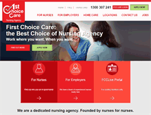 Tablet Screenshot of firstchoicecare.com.au